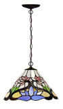 12 “ Water Lily Style Stained Glass Tiffany Pendant Light 12 “ Water Lily Style Stained Glass Tiffany Pendant Light