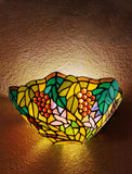 Grape Tiffany Style Stained Glass Wall Sconce Grape Tiffany Style Stained Glass Wall Sconce