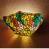 Grape Tiffany Style Stained Glass Wall Sconce Grape Tiffany Style Stained Glass Wall Sconce