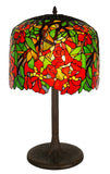 Huge 18 inches Wide Tiffany Reproduction Traditional “Trumpet Creeper” Table Lamp Huge 18 inches Wide Tiffany Reproduction Traditional “Trumpet Creeper” Table Lamp