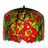 Huge 18 inches Wide Tiffany Reproduction Traditional “Trumpet Creeper” Table Lamp Huge 18 inches Wide Tiffany Reproduction Traditional “Trumpet Creeper” Table Lamp