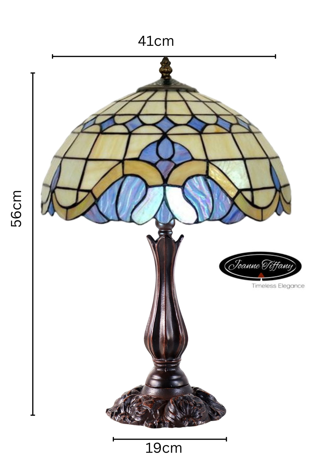 Large 16" Mediterranean Style Leadlight Stained Glass Tiffany Table Lamp Large 16" Mediterranean Style Leadlight Stained Glass Tiffany Table Lamp