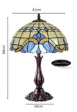Large 16" Mediterranean Style Leadlight Stained Glass Tiffany Table Lamp Large 16" Mediterranean Style Leadlight Stained Glass Tiffany Table Lamp
