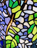 Limited Edition@Blue Wisteria Tiffany Stained Glass Table Lamp with Trunk Base Limited Edition@Blue Wisteria Tiffany Stained Glass Table Lamp with Trunk Base