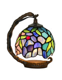 Blue Wisteria  Mini Tiffany Stained Glass Night Lamp Blue Wisteria  Mini Tiffany Stained Glass Night Lamp