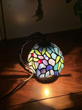 Blue Wisteria  Mini Tiffany Stained Glass Night Lamp Blue Wisteria  Mini Tiffany Stained Glass Night Lamp