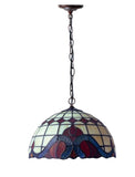 12" Red Art Nouveau Stained Glass Tiffany Pendant Light 12" Red Art Nouveau Stained Glass Tiffany Pendant Light