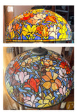 Huge 22" Magnolia Flower Stained Glass Tiffany Hanging Light Huge 22" Magnolia Flower Stained Glass Tiffany Hanging Light