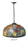 Huge 22" Magnolia Flower Stained Glass Tiffany Hanging Light Huge 22" Magnolia Flower Stained Glass Tiffany Hanging Light