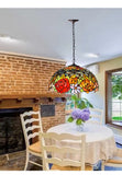 Large 16" Rose Tiffany Stained Glass Downlight Tiffany Pendant Light Large 16" Rose Tiffany Stained Glass Downlight Tiffany Pendant Light