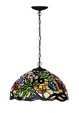 16" Flower Butterfly Style Stained Glass Leadlight Tiffany Pendant Light 16" Flower Butterfly Style Stained Glass Leadlight Tiffany Pendant Light