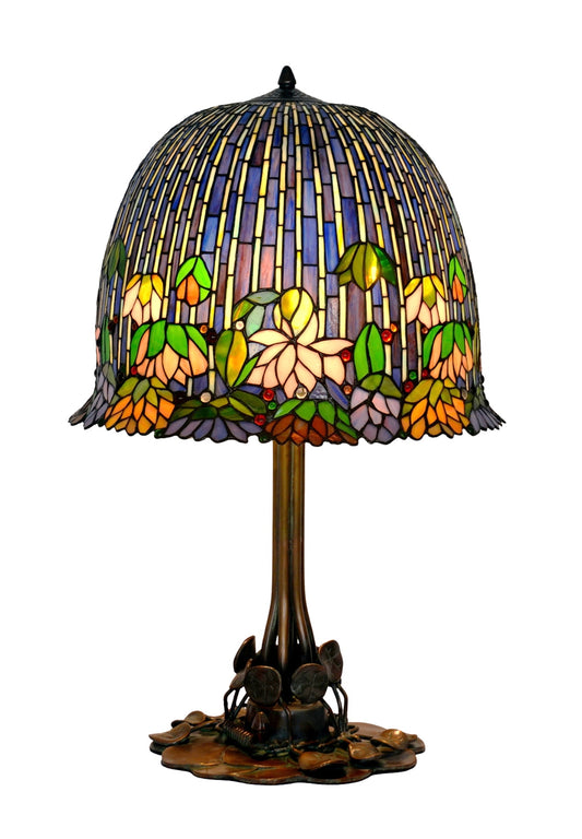Joanne Tiffany Signature Collection Pond Lily–Inspired Solid Bronze Table Lamp