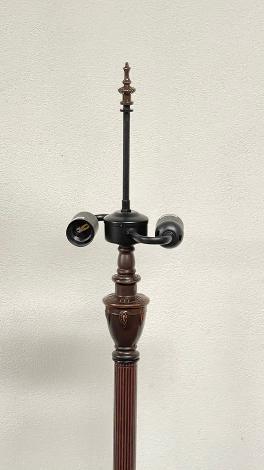 2-Light  Metal Vintage Floor Lamp Base  for 18" 20" wide Tiffany Lamp shade