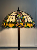 Large 18" Leaf Ribbon Style Stained Glass Leadlight Tiffany Floor Lamp Large 18" Leaf Ribbon Style Stained Glass Leadlight Tiffany Floor Lamp