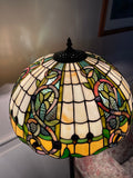 Large 18" Leaf Ribbon Style Stained Glass Leadlight Tiffany Floor Lamp Large 18" Leaf Ribbon Style Stained Glass Leadlight Tiffany Floor Lamp
