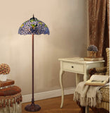 Large 17" Blue Wisteria Style Tiffany Floor Lamp Large 17" Blue Wisteria Style Tiffany Floor Lamp