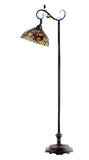 Antique Style Red Amor Tiffany Stained Glass Edwardian Bridge Arm Tiffany Floor Lamp Antique Style Red Amor Tiffany Stained Glass Edwardian Bridge Arm Tiffany Floor Lamp