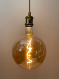 Brass Vintage LED Pendant Lights with Huge LED Globe Light Bulb Warm Light 4W E27 Brass Vintage LED Pendant Lights with Huge LED Globe Light Bulb Warm Light 4W E27
