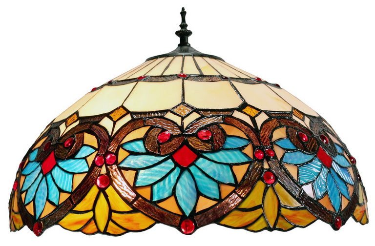 18" Large Boheme Style Tiffany Floor Lamp 18" Large Boheme Style Tiffany Floor Lamp