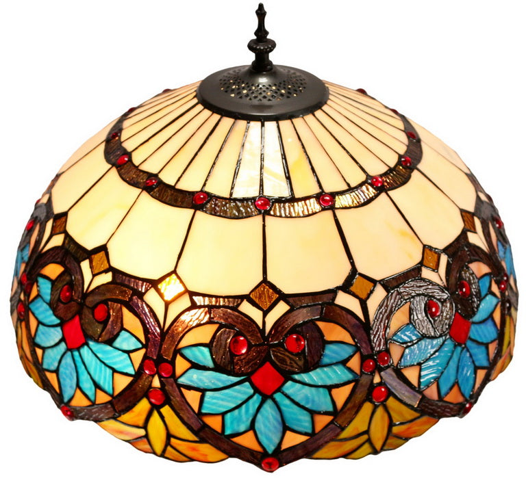 18" Large Boheme Style Tiffany Floor Lamp 18" Large Boheme Style Tiffany Floor Lamp