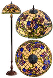 18" Blue Sweet pea blossoms Stained Glass Tiffany Floor Lamp 18" Blue Sweet pea blossoms Stained Glass Tiffany Floor Lamp