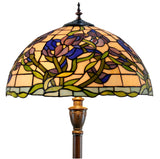 18" Blue Sweet pea blossoms Stained Glass Tiffany Floor Lamp 18" Blue Sweet pea blossoms Stained Glass Tiffany Floor Lamp