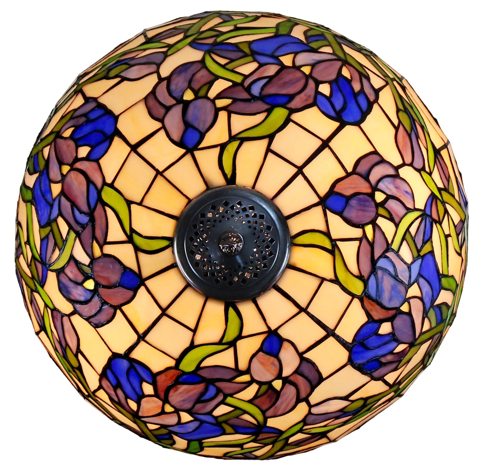 18" Blue Sweet pea blossoms Stained Glass Tiffany Floor Lamp 18" Blue Sweet pea blossoms Stained Glass Tiffany Floor Lamp