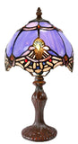 Cute  8" Blue Baroque Style curved Glass Tiffany Mini Lamp Cute  8" Blue Baroque Style curved Glass Tiffany Mini Lamp