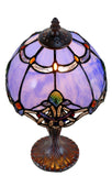 Cute  8" Blue Baroque Style curved Glass Tiffany Mini Lamp Cute  8" Blue Baroque Style curved Glass Tiffany Mini Lamp