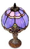 Cute  8" Blue Baroque Style curved Glass Tiffany Mini Lamp Cute  8" Blue Baroque Style curved Glass Tiffany Mini Lamp