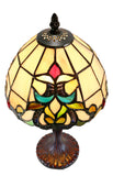 8" Victorian Style Joanne Tiffany Mini Table Lamp 8" Victorian Style Joanne Tiffany Mini Table Lamp