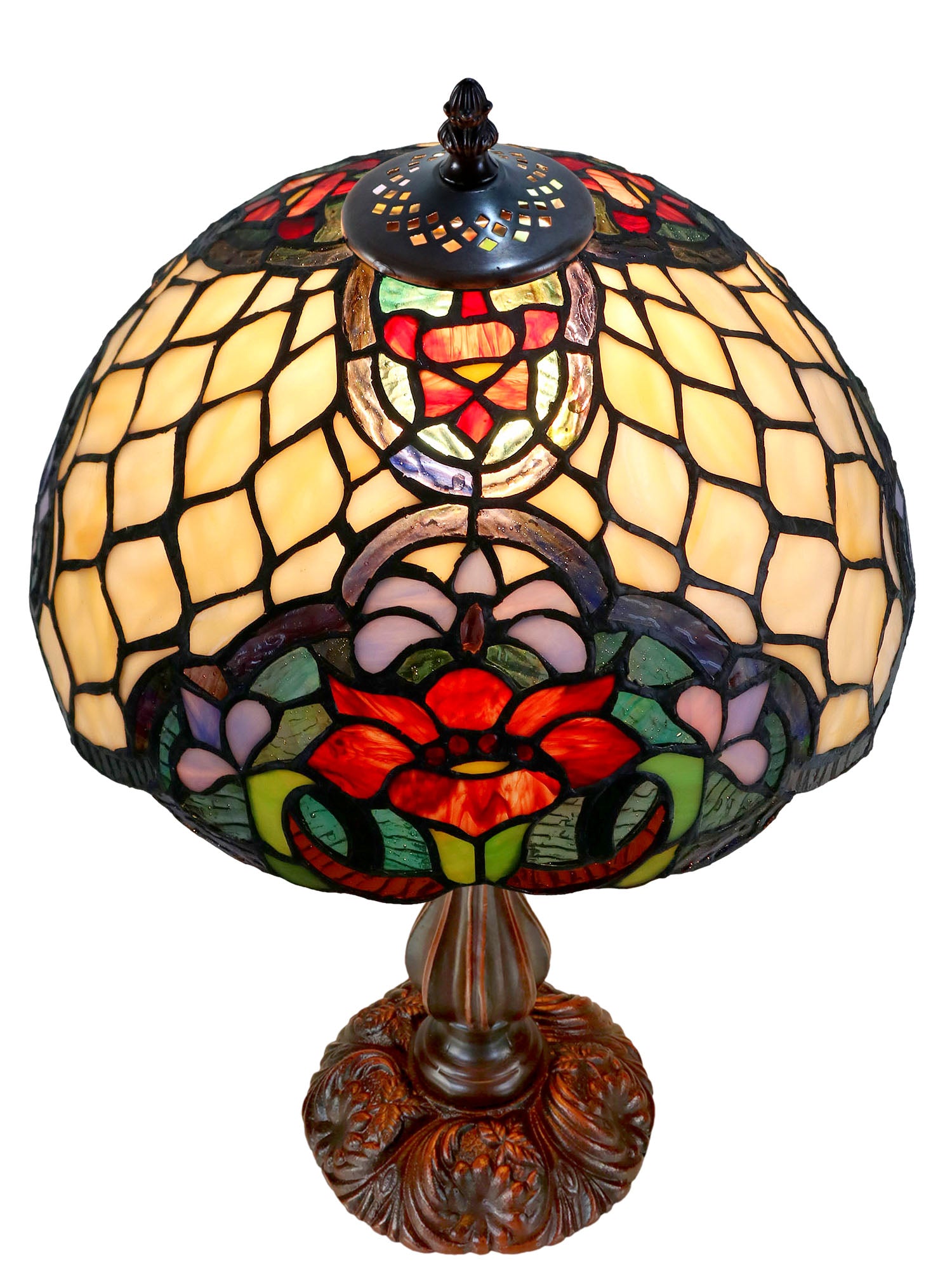 12" Poppy Flower Tiffany Tiffany Bedside Lamp 12" Poppy Flower Tiffany Tiffany Bedside Lamp
