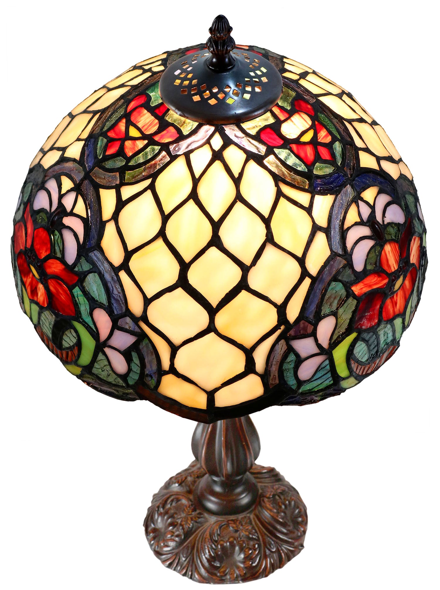 12" Poppy Flower Tiffany Tiffany Bedside Lamp 12" Poppy Flower Tiffany Tiffany Bedside Lamp