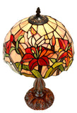 Amazing Oriental Lily  Style Stained Glass Leadlight Tiffany  Desk Lamp Amazing Oriental Lily  Style Stained Glass Leadlight Tiffany  Desk Lamp