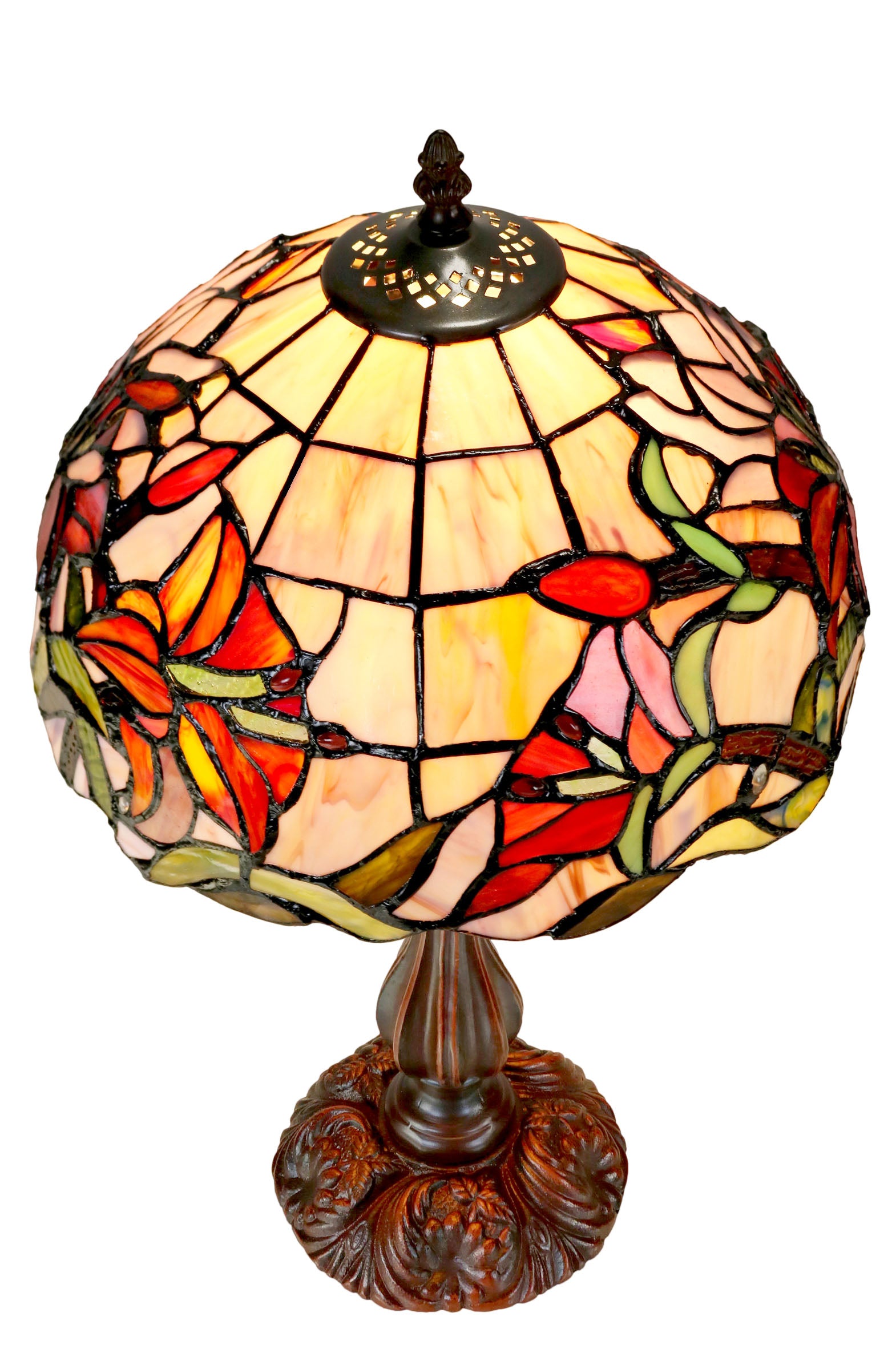 Amazing Oriental Lily  Style Stained Glass Leadlight Tiffany  Desk Lamp Amazing Oriental Lily  Style Stained Glass Leadlight Tiffany  Desk Lamp