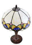 12" Art Nouveau Leadlight Stained Glass Tiffany Bedside Lamp