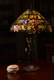 16" Large Clematis Flower Trellis Tiffany  Stained Class table Lamp 16" Large Clematis Flower Trellis Tiffany  Stained Class table Lamp
