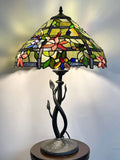 16" Large Clematis Flower Trellis Tiffany  Stained Class table Lamp 16" Large Clematis Flower Trellis Tiffany  Stained Class table Lamp