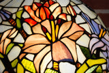 Large 16" Oriental Lily  Style Stained Glass Leadlight Tiffany  Table Lamp Large 16" Oriental Lily  Style Stained Glass Leadlight Tiffany  Table Lamp