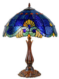 16" Large Amor Blue Victorian Style Tiffany Table Lamp with Textured Stained Glass 16" Large Amor Blue Victorian Style Tiffany Table Lamp with Textured Stained Glass
