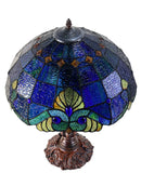16" Large Amor Blue Victorian Style Tiffany Table Lamp with Textured Stained Glass 16" Large Amor Blue Victorian Style Tiffany Table Lamp with Textured Stained Glass