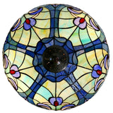 Limited Edition@16" Large Amor Blue Victorian Style Double Lights Tiffany Table Lamp Limited Edition@16" Large Amor Blue Victorian Style Double Lights Tiffany Table Lamp