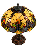 16" Large Amor Ivory Victorian Style Tiffany Table Lamp 16" Large Amor Ivory Victorian Style Tiffany Table Lamp