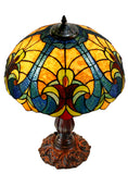 16" Large Amor Golden Victorian Style Tiffany Table Lamp 16" Large Amor Golden Victorian Style Tiffany Table Lamp