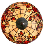 LARGE 18" Oriental Lily Style Floral Real Stained Glass Tiffany Floor Lamp LARGE 18" Oriental Lily Style Floral Real Stained Glass Tiffany Floor Lamp