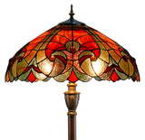 Large 18" Amor  Red Victorian Style Tiffany Style Floor Lamp