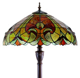 Large 18" Amor  Red Victorian Style Tiffany Style Floor Lamp Large 18" Amor  Red Victorian Style Tiffany Style Floor Lamp