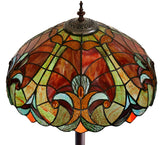 Large 18" Amor  Red Victorian Style Tiffany Style Floor Lamp Large 18" Amor  Red Victorian Style Tiffany Style Floor Lamp