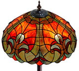Large 18" Amor  Red Victorian Style Tiffany Style Floor Lamp Large 18" Amor  Red Victorian Style Tiffany Style Floor Lamp