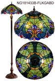 Large 18" Amor Green Victorian Style Tiffany Style Floor Lamp Large 18" Amor Green Victorian Style Tiffany Style Floor Lamp